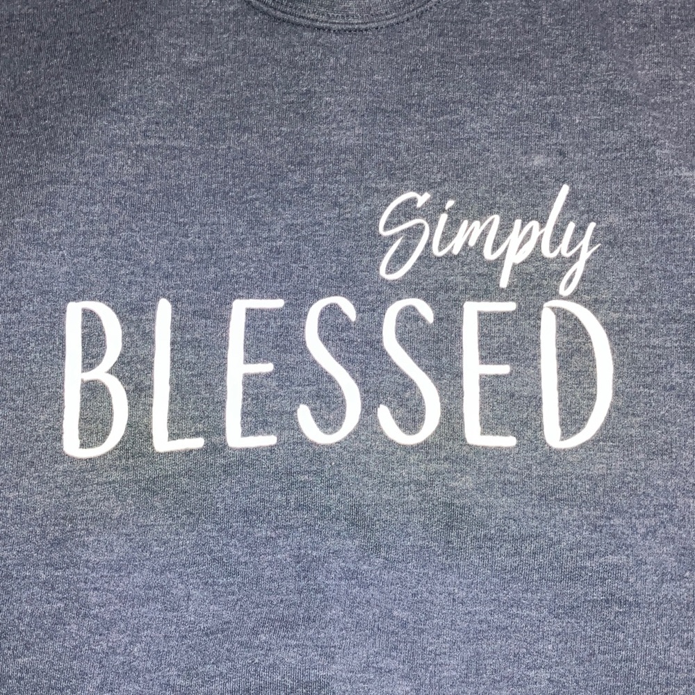 It’s a Buzz World Simply Blessed Crewneck Sweatshirt, XS - Picture 2 of 6